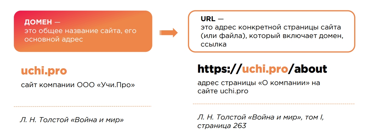 отличие домена от урла